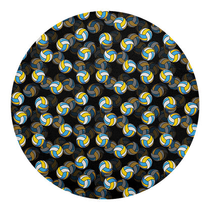 Volleyball Pattern Print Round Blanket