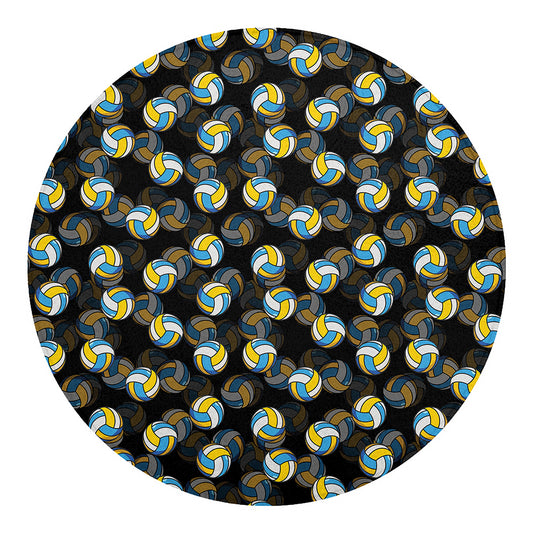 Volleyball Pattern Print Round Blanket