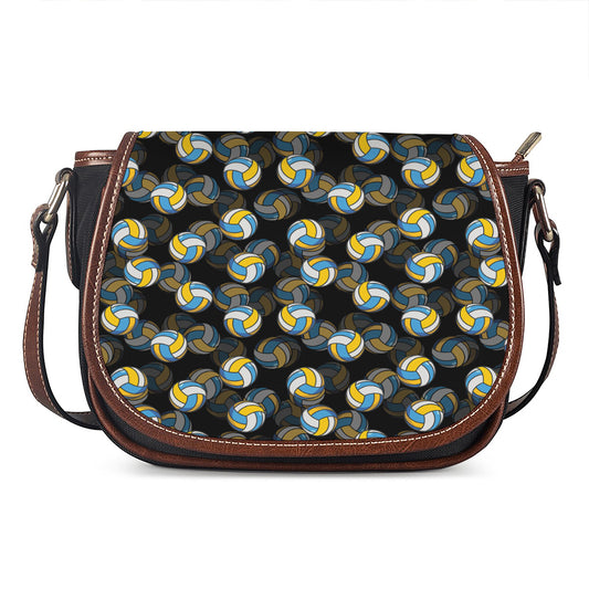 Volleyball Pattern Print Saddle Bag