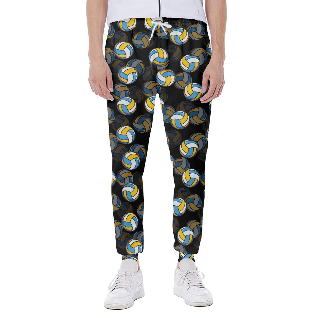 Volleyball Pattern Print Scuba Joggers