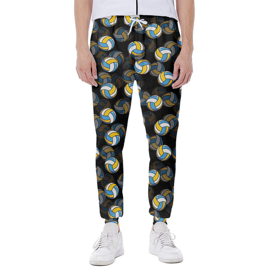 Volleyball Pattern Print Scuba Joggers