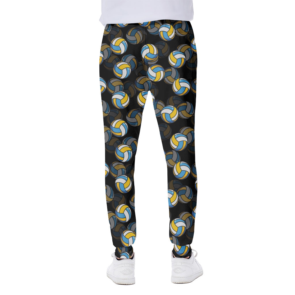 Volleyball Pattern Print Scuba Joggers