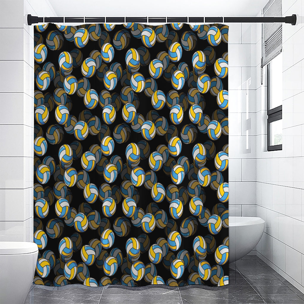 Volleyball Pattern Print Shower Curtain