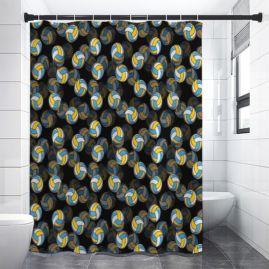 Volleyball Pattern Print Shower Curtain