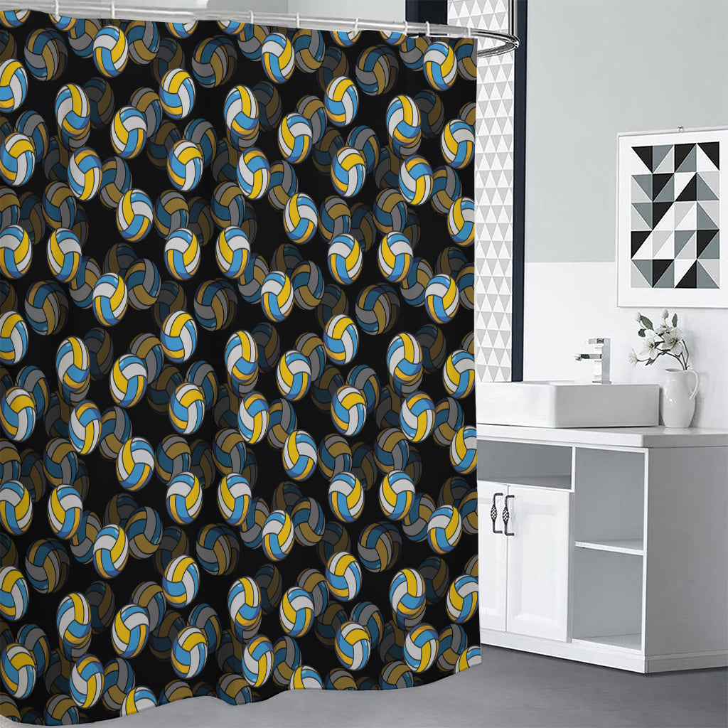 Volleyball Pattern Print Shower Curtain