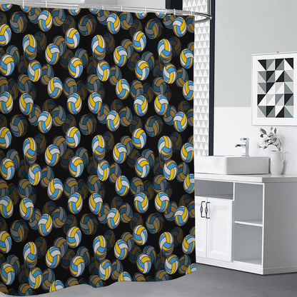 Volleyball Pattern Print Shower Curtain