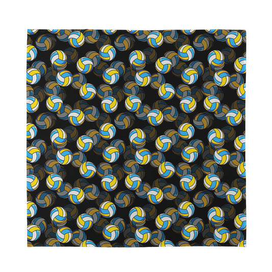 Volleyball Pattern Print Silk Bandana
