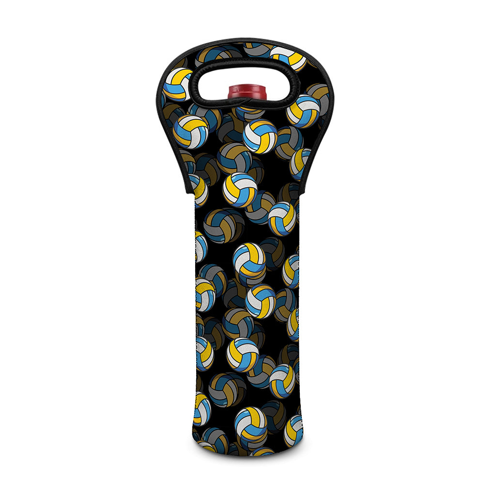 Volleyball Pattern Print Single Neoprene Wine Tote