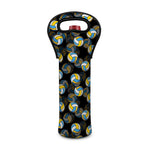 Volleyball Pattern Print Single Neoprene Wine Tote