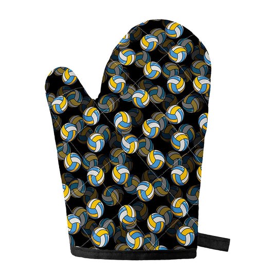 Volleyball Pattern Print Single Oven Mitt