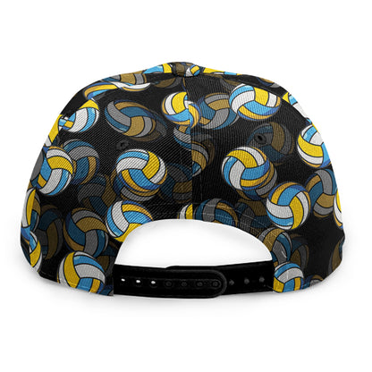 Volleyball Pattern Print Snapback Cap