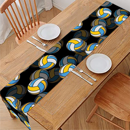 Volleyball Pattern Print Table Runner
