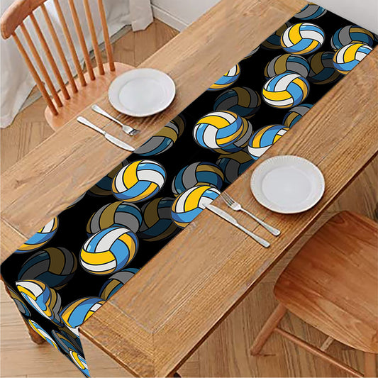 Volleyball Pattern Print Table Runner