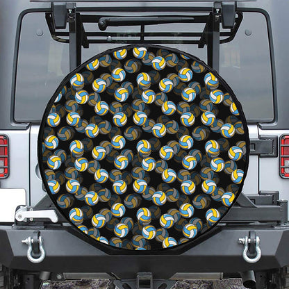 Volleyball Pattern Print Tire Cover