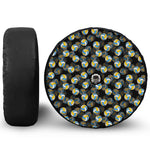 Volleyball Pattern Print Tire Cover With Camera Hole