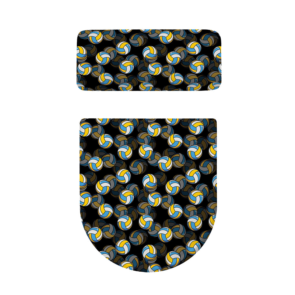 Volleyball Pattern Print Toilet Lid And Tank Cover Set