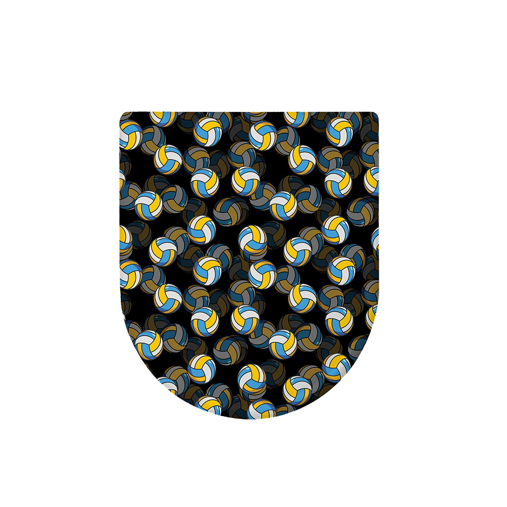 Volleyball Pattern Print Toilet Lid Cover