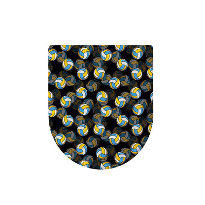 Volleyball Pattern Print Toilet Lid Cover