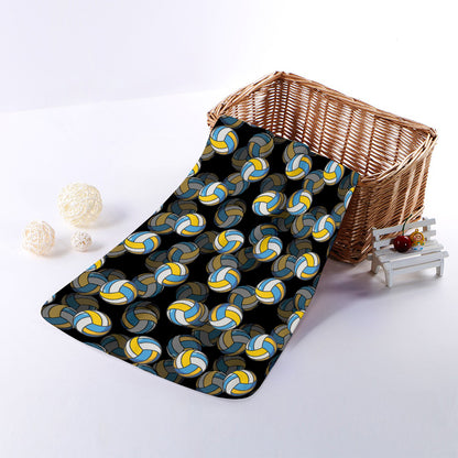 Volleyball Pattern Print Towel