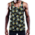 Volleyball Pattern Print Men's Workout Tank Top