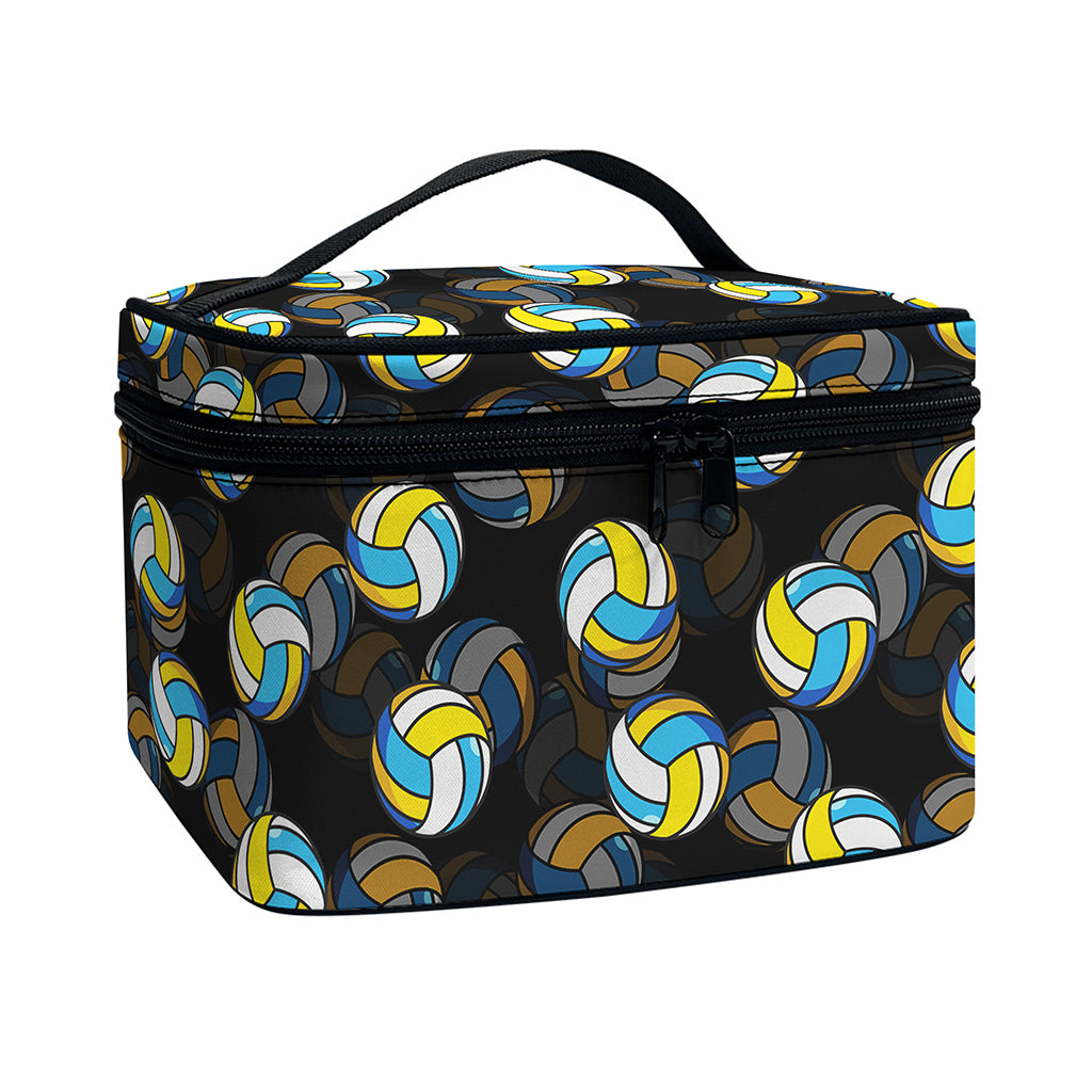 Volleyball Pattern Print Travel Makeup Bag