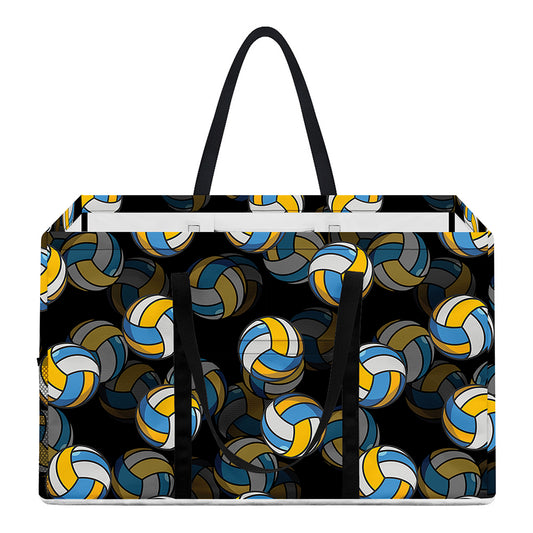 Volleyball Pattern Print Utility Tote Bag