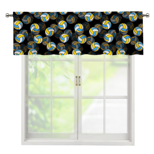 Volleyball Pattern Print Window Valance