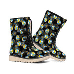 Volleyball Pattern Print Winter Boots