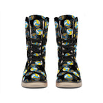 Volleyball Pattern Print Winter Boots