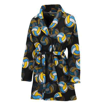 Volleyball Pattern Print Women's Bathrobe