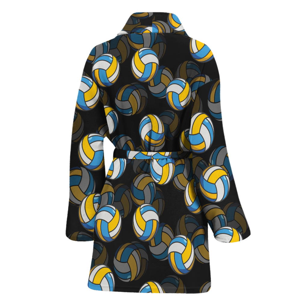 Volleyball Pattern Print Women's Bathrobe