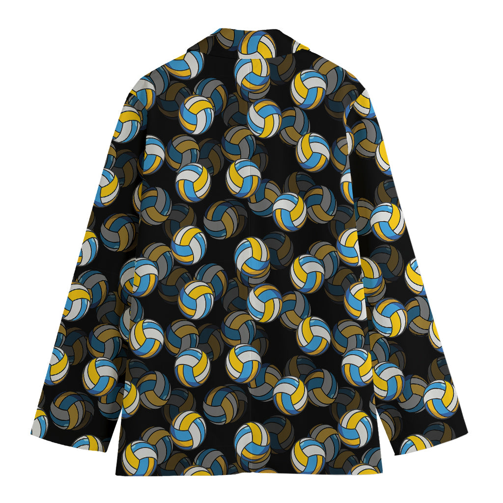 Volleyball Pattern Print Women's Blazer