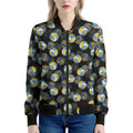 Volleyball Pattern Print Women's Bomber Jacket