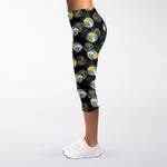 Volleyball Pattern Print Women's Capri Leggings
