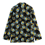 Volleyball Pattern Print Women's Cotton Blazer