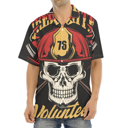 Volunteer Firefighter Print Aloha Shirt