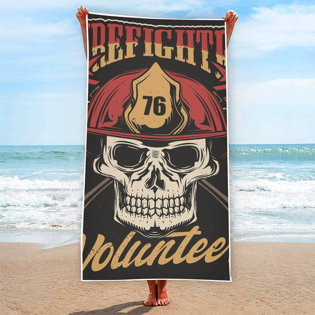 Volunteer Firefighter Print Beach Towel