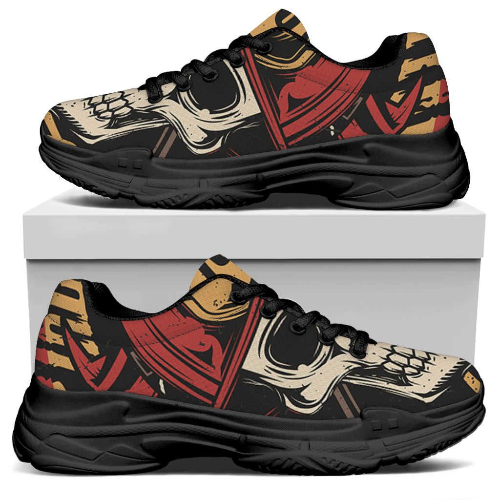 Volunteer Firefighter Print Black Chunky Shoes