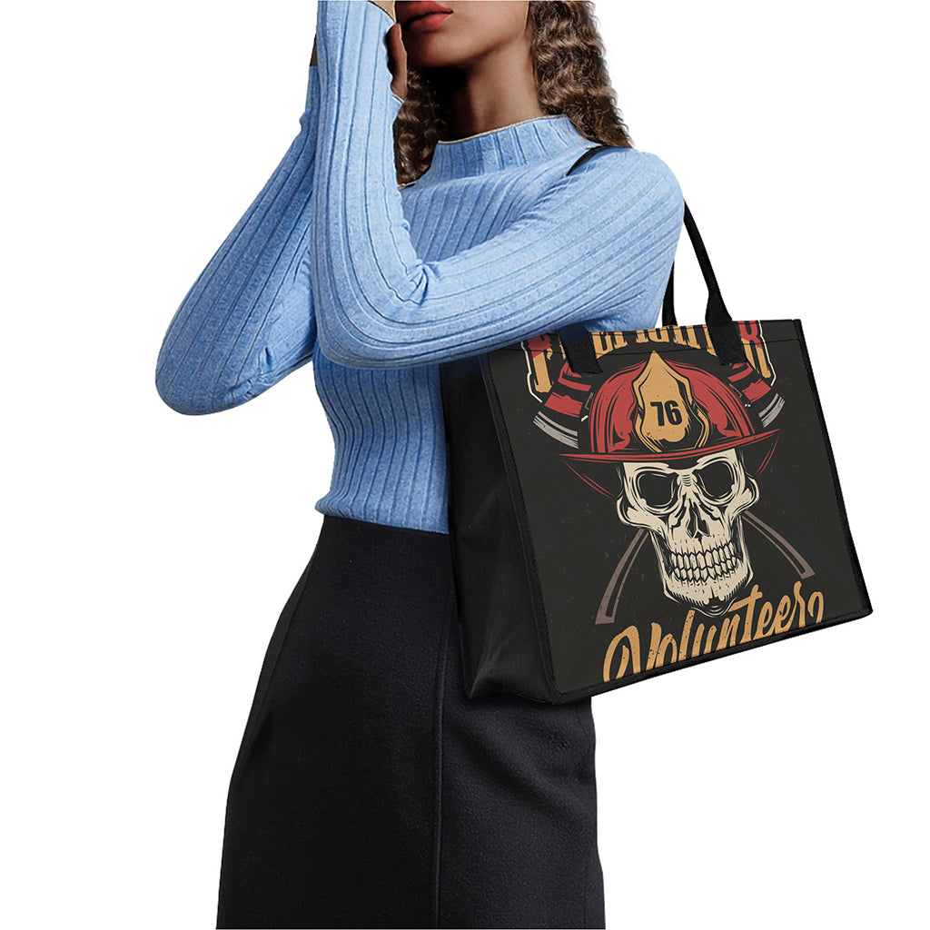 Volunteer Firefighter Print Canvas Tote Bag