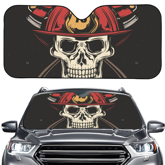 Volunteer Firefighter Print Car Windshield Sun Shade