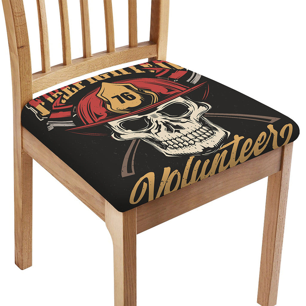 Volunteer Firefighter Print Chair Cushion Cover