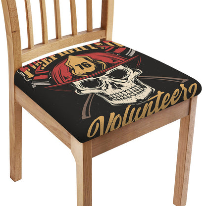 Volunteer Firefighter Print Chair Cushion Cover