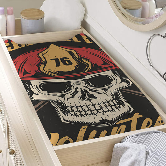 Volunteer Firefighter Print Changing Pad Cover