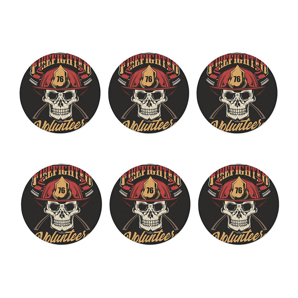 Volunteer Firefighter Print Coaster Set