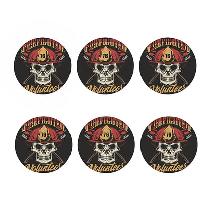 Volunteer Firefighter Print Coaster Set