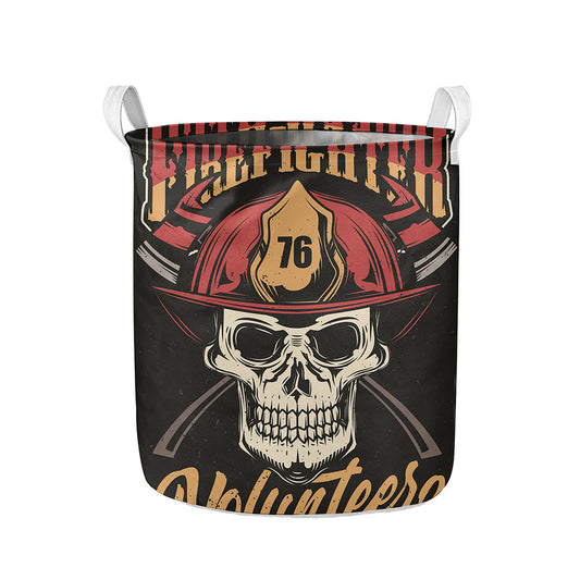 Volunteer Firefighter Print Collapsible Laundry Basket