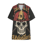 Volunteer Firefighter Print Cotton Hawaiian Shirt