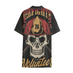 Volunteer Firefighter Print Cotton Hawaiian Shirt