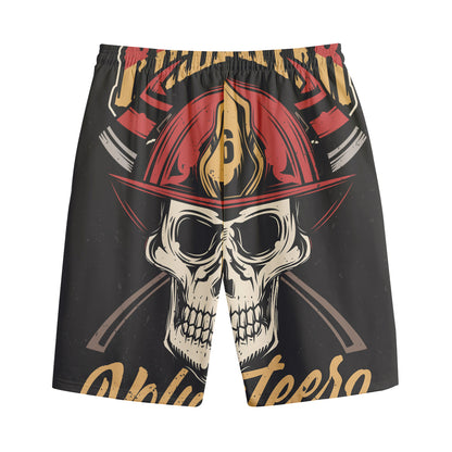 Volunteer Firefighter Print Cotton Shorts
