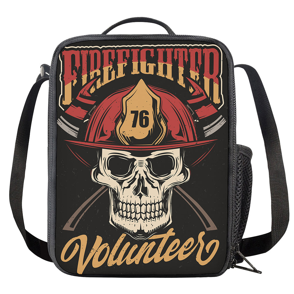 Volunteer Firefighter Print Crossbody Lunch Bag